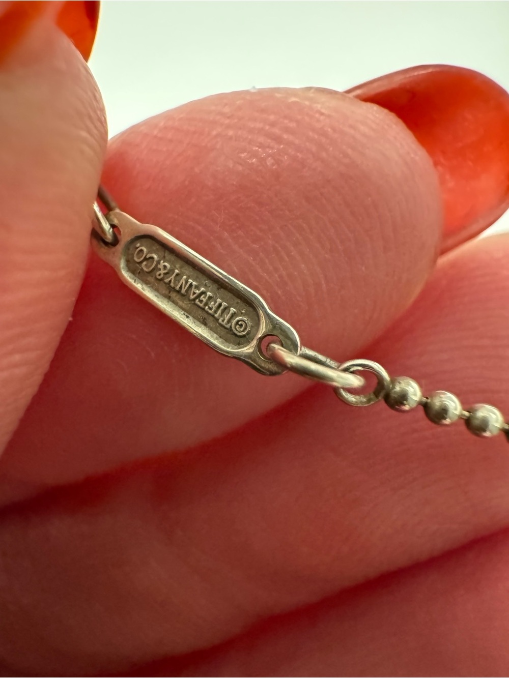 Tiffany & Co. Silver Heart Key Necklace with Blue Pouch - Picture 4 of 4